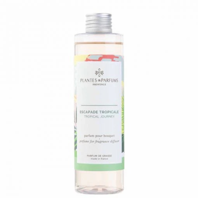 Tropical Journey - Head: Blackcurrant / Star Fruit / Citrus Zests
Heart: Papaya Nectar / Jackfruit/ Lotus
Base: Manguo Pulp / Sandalwood / Musk

User Tips
Fill the bottle with the Refill for Fragrance Diffuser.
Close the refill. Diffusion time between 1 and 2 months depending on the environment.
